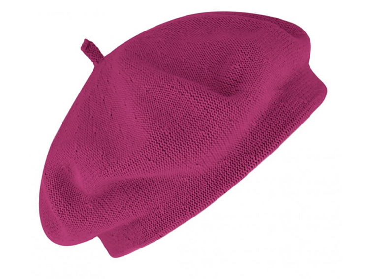 Bavlněný letní baret dámský - Flora - Šeříková