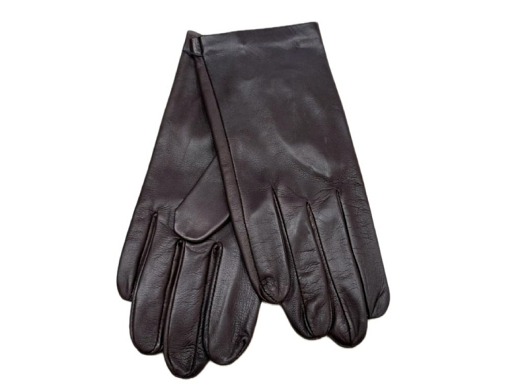 Pánské hnědé kožené rukavice bez podšívky s rozparkem vzadu - Carlsbad Hat