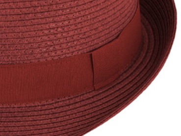 Nemačkavý červený letní klobouk Trilby od Fiebig