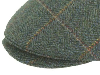 Pánská zimní zelená tweedová bekovka - Mayser - Sidney Harris Tweed