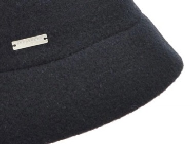 Bucket hat - zimní černý vlněný klobouček - Seeberger