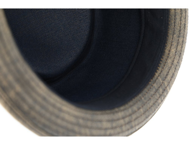 Bavlněný klobouk porkpie - Fiebig - vintage washed cotton - vintage sepraná bavlna