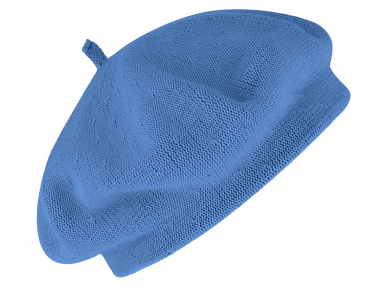 Bavlněný letní baret dámský - Flora - Královsky modrá