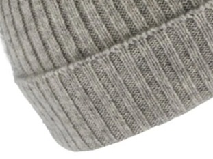 Kašmírová světle šedá unisex čepice Fiebig