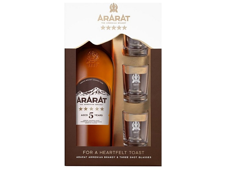Ararat 5yo + 3 skla 40% 0,7l