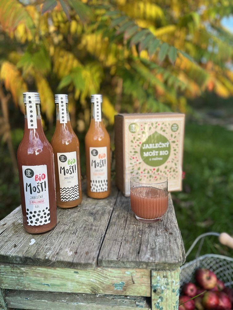 Jablečný mošt s malinou bio 0,5l