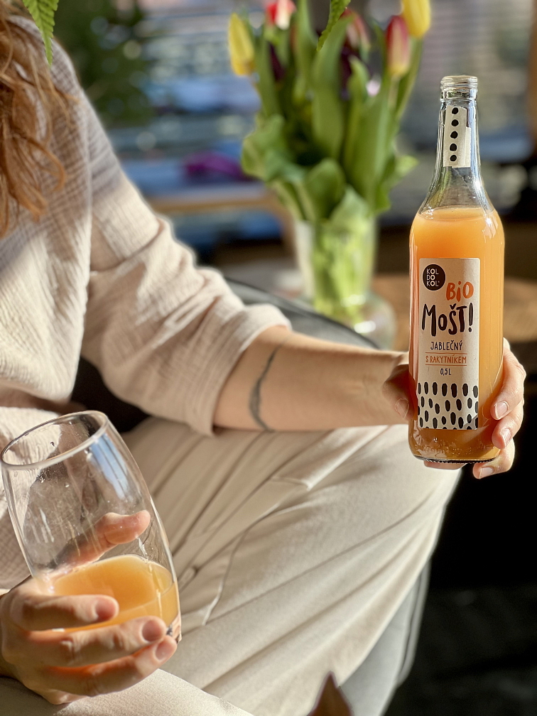 Jablečný mošt s rakytníkem bio 0,5l