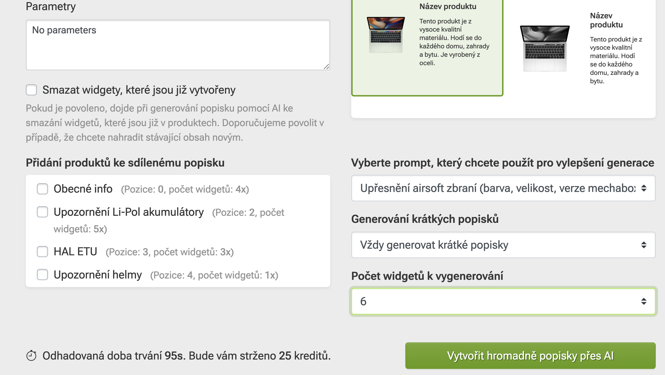 Generating labels using AI