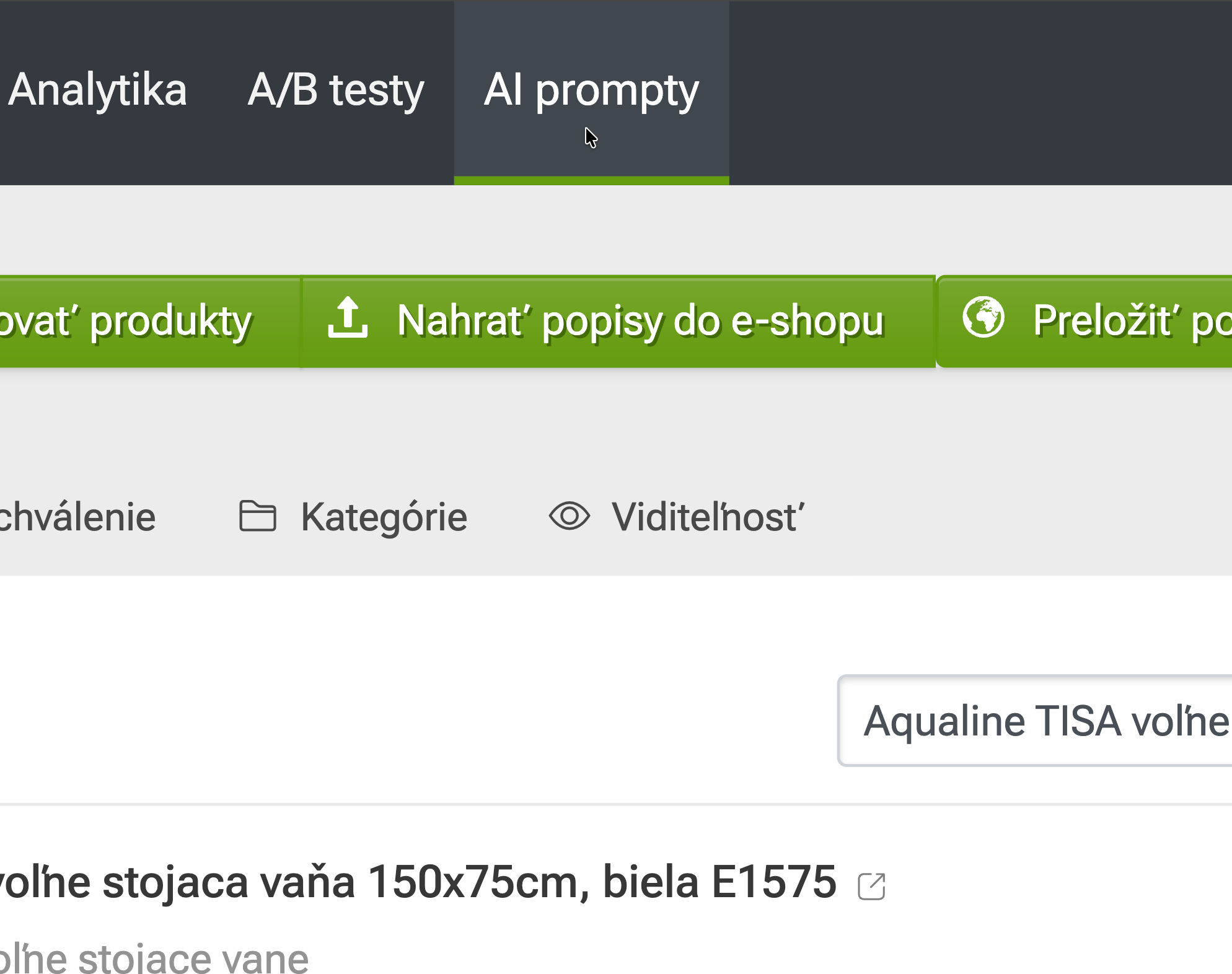 Jak vytvářet popisky produktů pomocí AI a vlastních promptů?