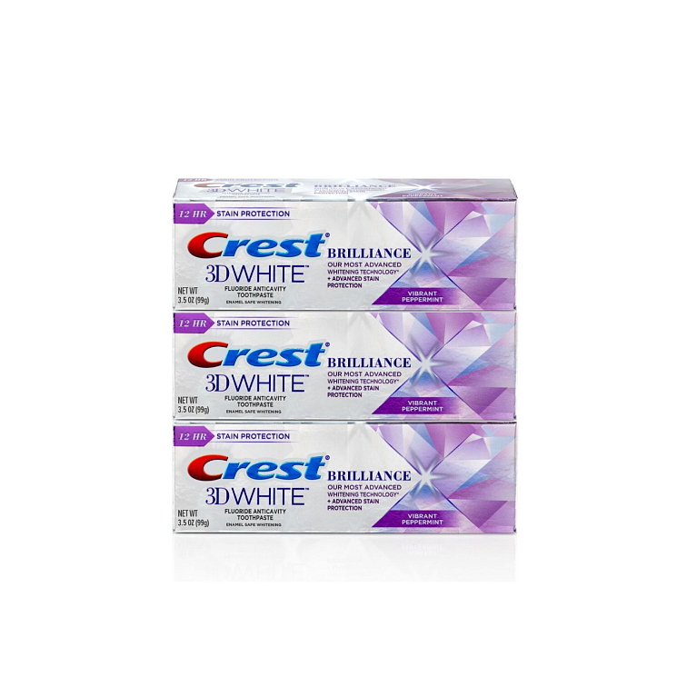 Bělící zubní pasta Crest 3D White Brilliance Vibrant Peppermint 3 pack