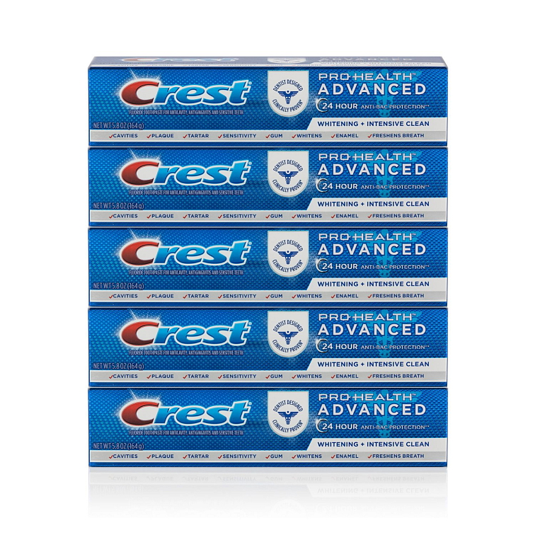 Bělicí zubní pasta Crest Pro Health Advanced 5 PACK 5x164g