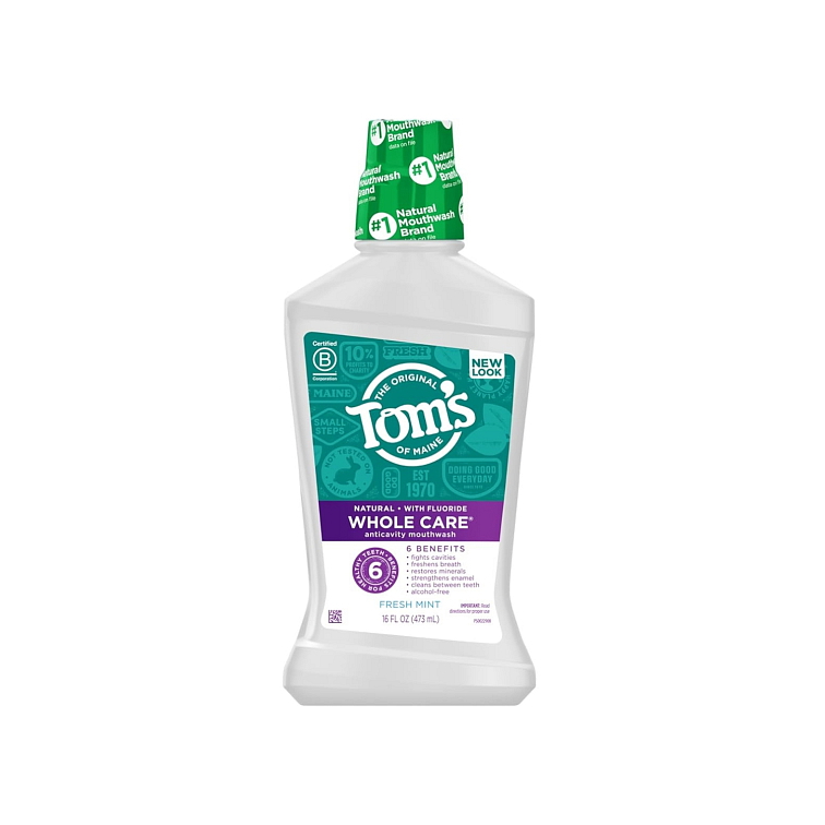 Ústní voda bez alkoholu Tom's of Maine s fluoridem whole care 473ml