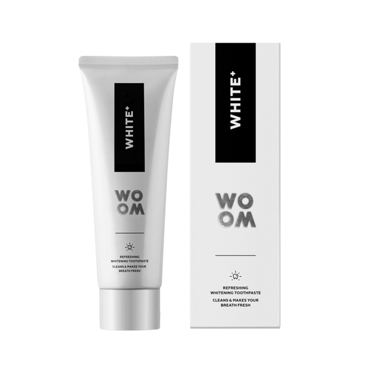 Bělicí zubní pasta WOOM Carbon+ s černým uhlím 75ml