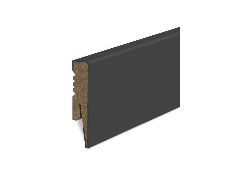 Podlahová lišta MDF hladká antracit 8x1,6cm