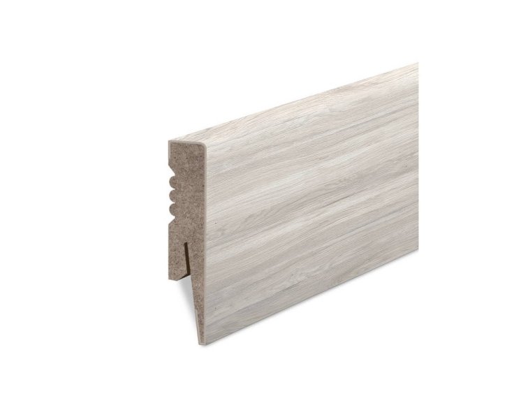 Podlahová lišta MDF hladká prírodný dub šedý 8x1,6cm