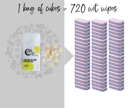 TERRA GAIA care cubes set for wet wipes