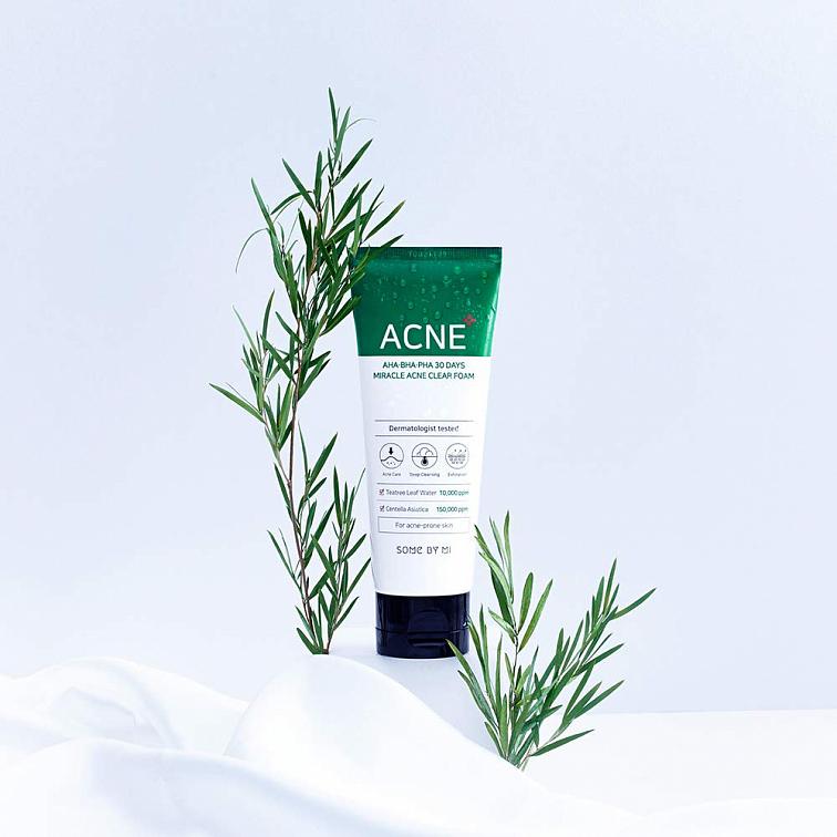 Some By Mi AHA BHA PHA 30 Days Miracle Acne Clear Foam - jemná hloubkově čistící pěna s kyselinami