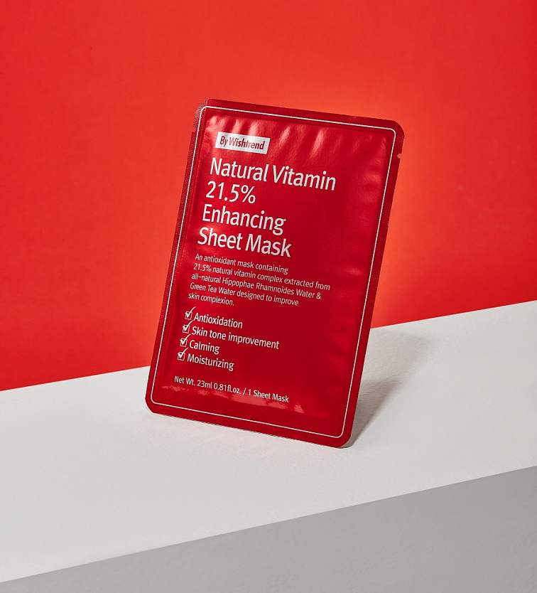 by Wishtrend Natural Vitamin 21.5% Enhancing Sheet Mask - pleťová maska s vitamínem C
