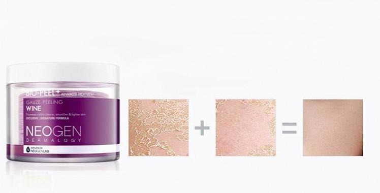 Neogen Dermalogy Bio Peel Gauze Peeling Wine- Exfoliační pleťové tamponky s extraktem z červeného vína