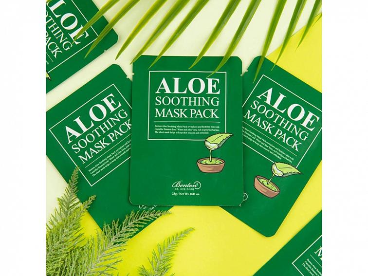 Benton Aloe Soothing Mask Pack- zklidňující, hydratační plátýnková maska s Aloe Vera