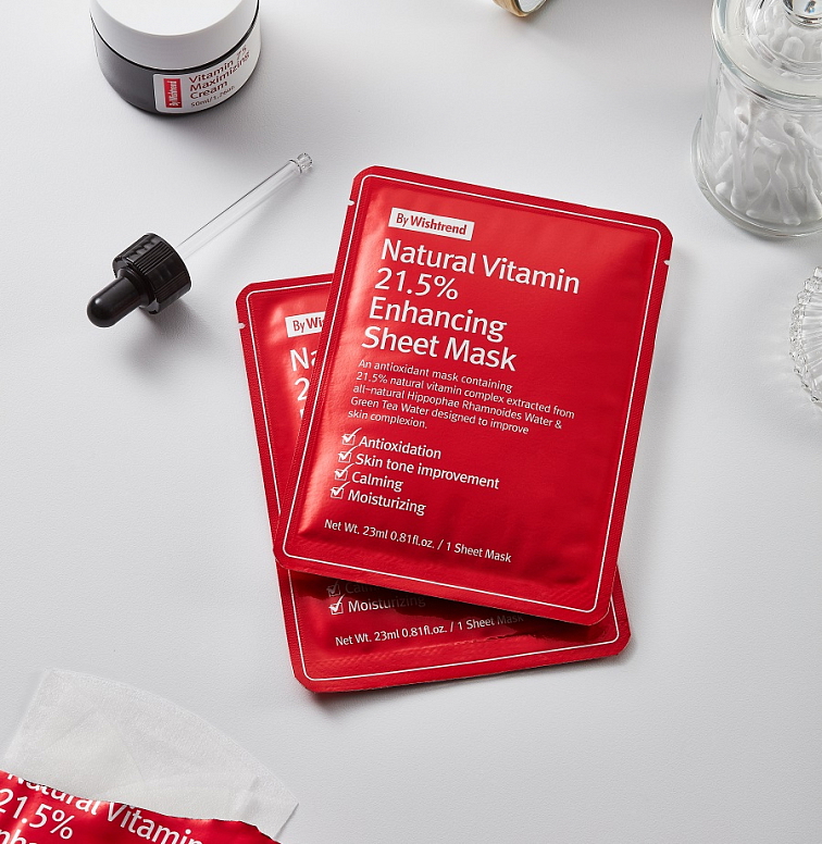 by Wishtrend Natural Vitamin 21.5% Enhancing Sheet Mask - pleťová maska s vitamínem C