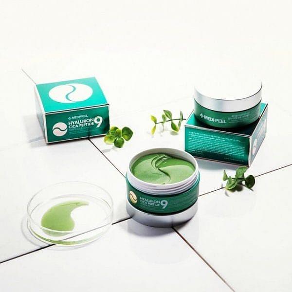 Medi-Peel Hyaluron Cica Peptide 9 ampoule eye patch - hydrogelové polštářky pod oči s Peptidy a Pupečníkem Asijským