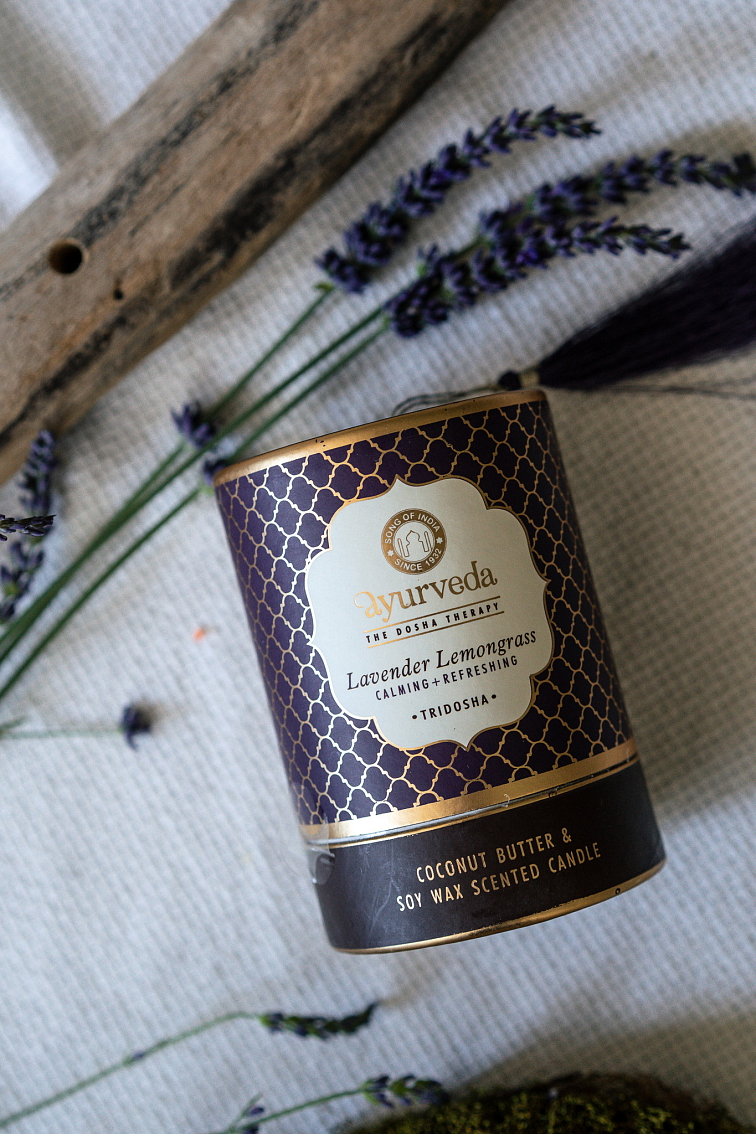 Ajurvédska Vonná Sviečka Levanduľa a Citrónová tráva