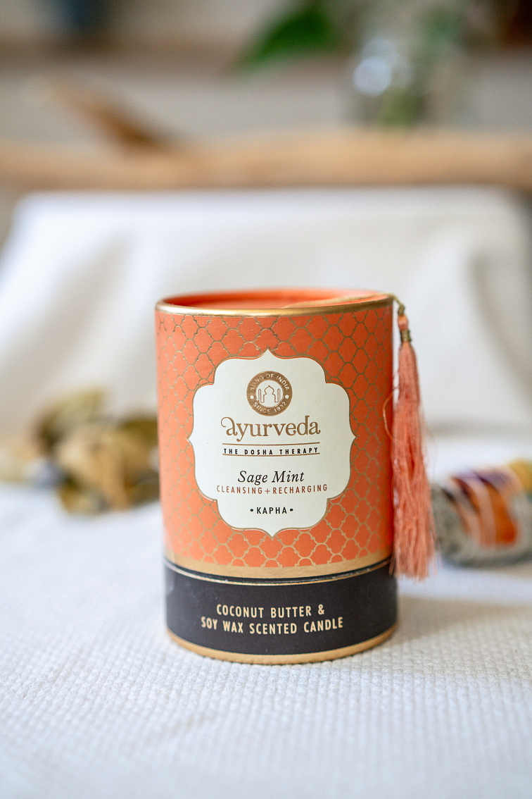 Ajurvédska Vonná Sviečka Šalvia a Mäta