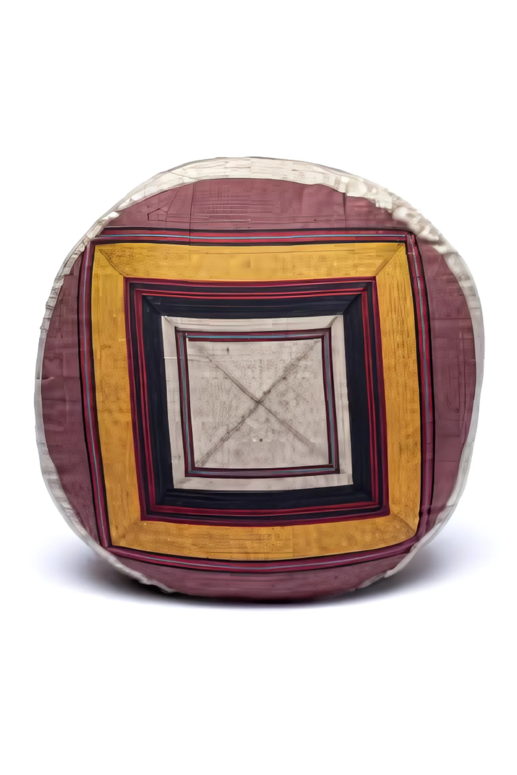 Meditačný vankúš Grey/Yellow Pattern