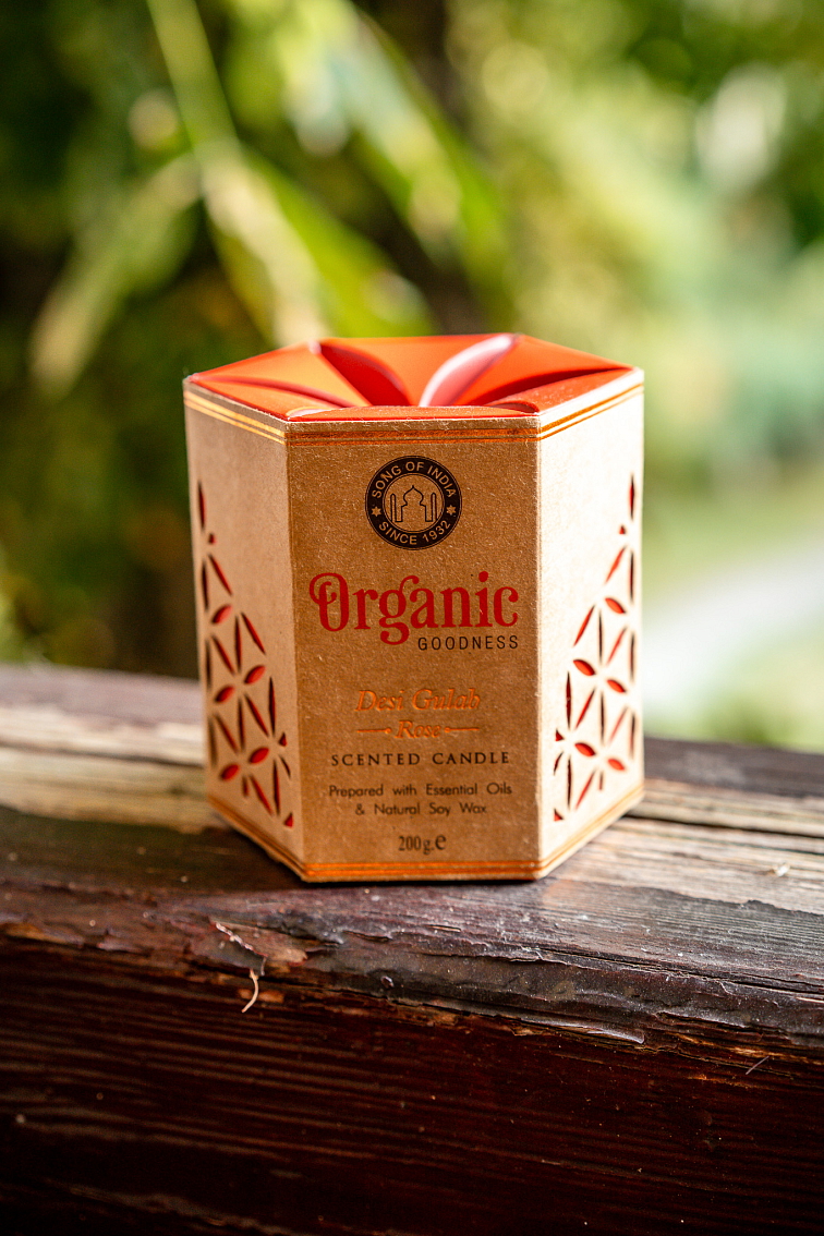 Sojová sviečka Organic Goodness Rose 200g