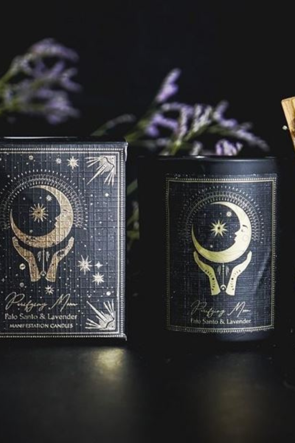 Manifestačná sviečka Očisťujúci Mesiac s polodrahokammi 200g