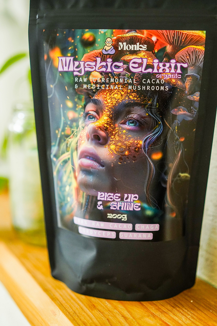 Monks Mystic Elixir -MEDICINAL MUSHROOM COCOA - RISE UP & SHINE