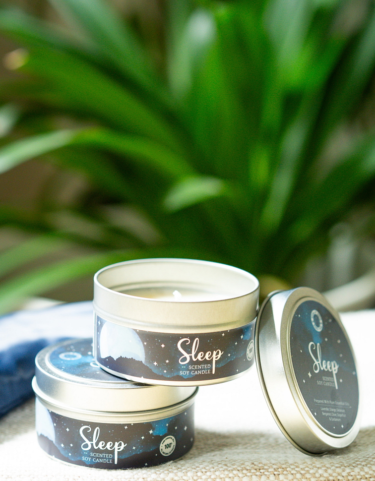 Sójová sviečka Song of India Sleep v plechovke