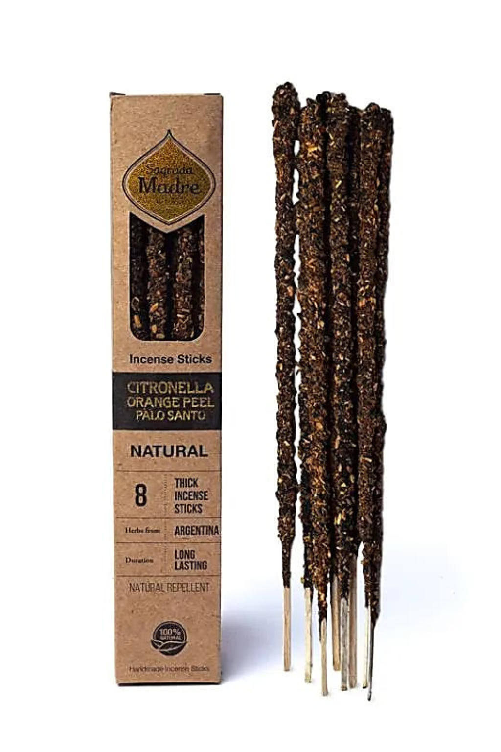 Vonné tyčinky Sagrada Madre Natural Citronella, Orange & Palo Santo