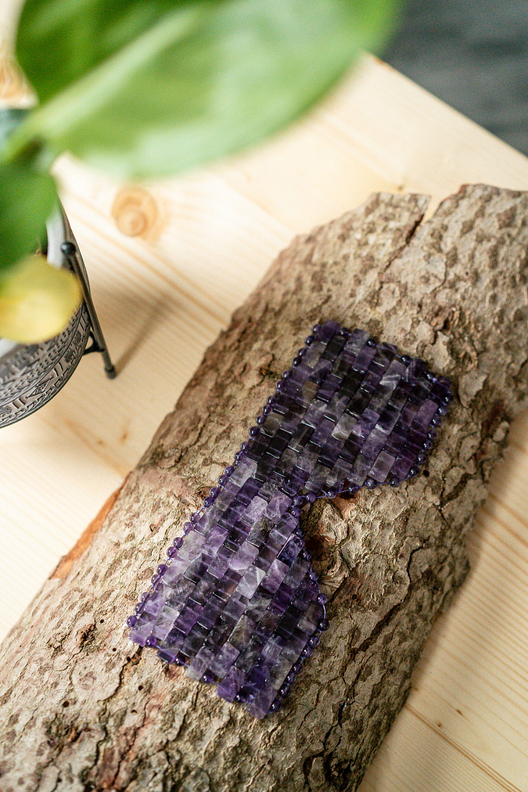 Brazílska ametystová maska na oči Ametyst