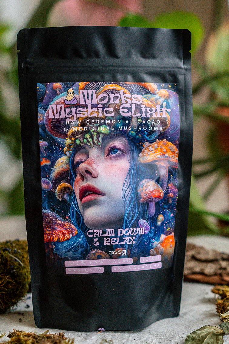 Monks Mystic Elixir - Medicinal Mushrooms & Cacao 80g