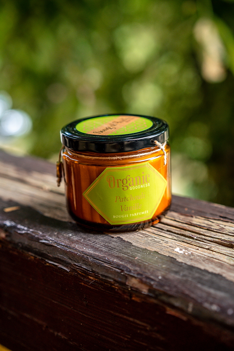 Sojová sviečka Organic Goodness Pačuli & Vanilka 200g