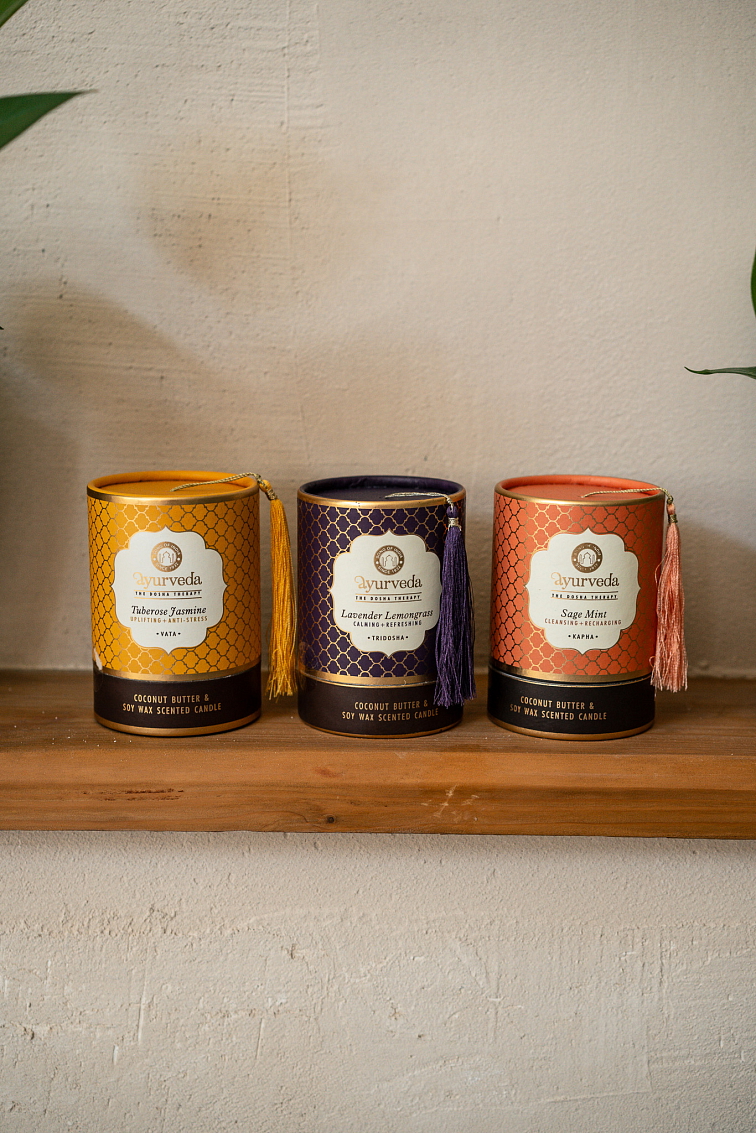 Ajurvédska Vonná Sviečka Levanduľa a Citrónová tráva