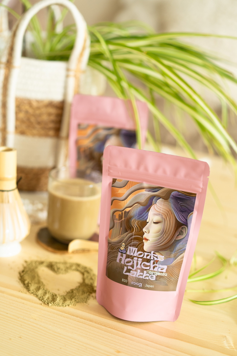 Monks Hojicha Latte 100g – japonský čaj