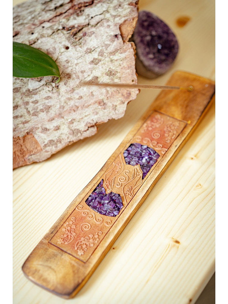 Držiak na vonné tyčinky Healing Hands s ametystom