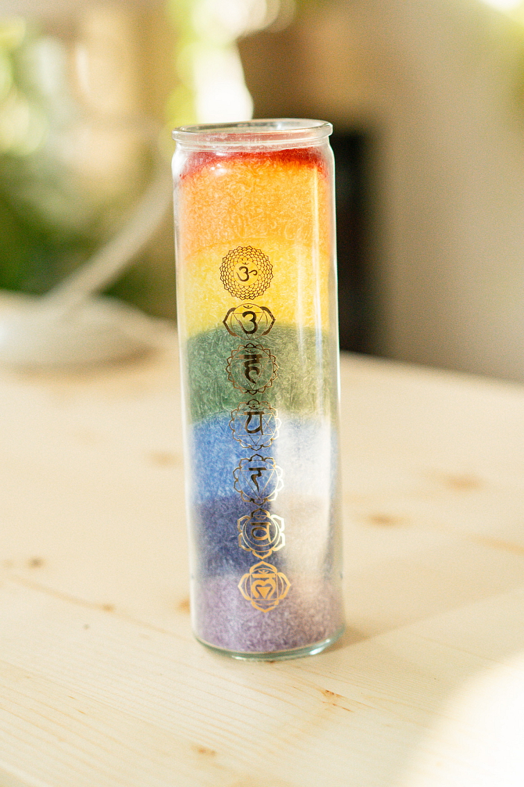 Sviečka 7 Chakra s esenciálnymi olejmi