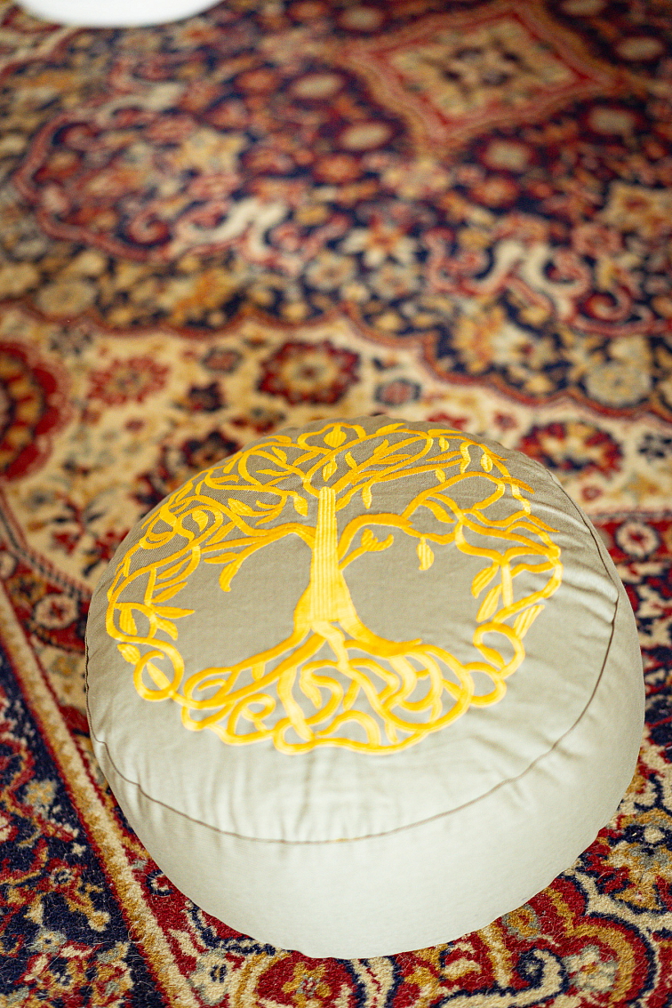 Meditačný vankúš Strom života – organická bavlna