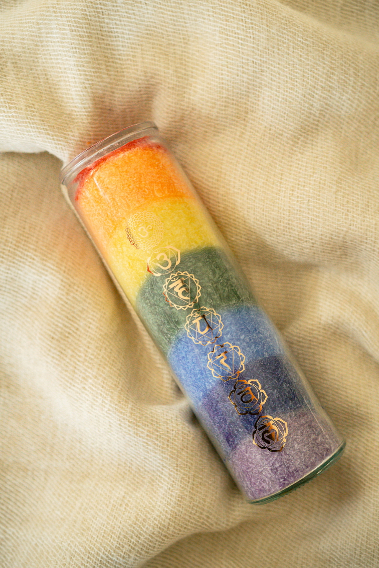 Sviečka 7 Chakra s esenciálnymi olejmi