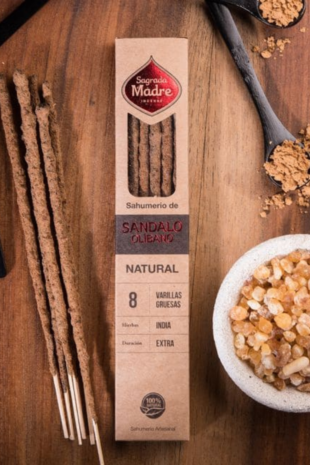 Vonné tyčinky Sagrada Madre Natural Sandalwood & Frankincense