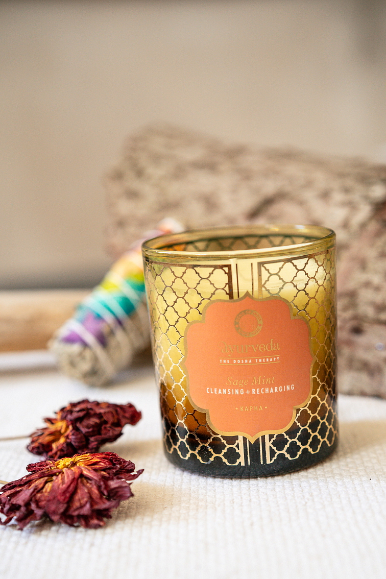 Ajurvédska Vonná Sviečka Šalvia a Mäta