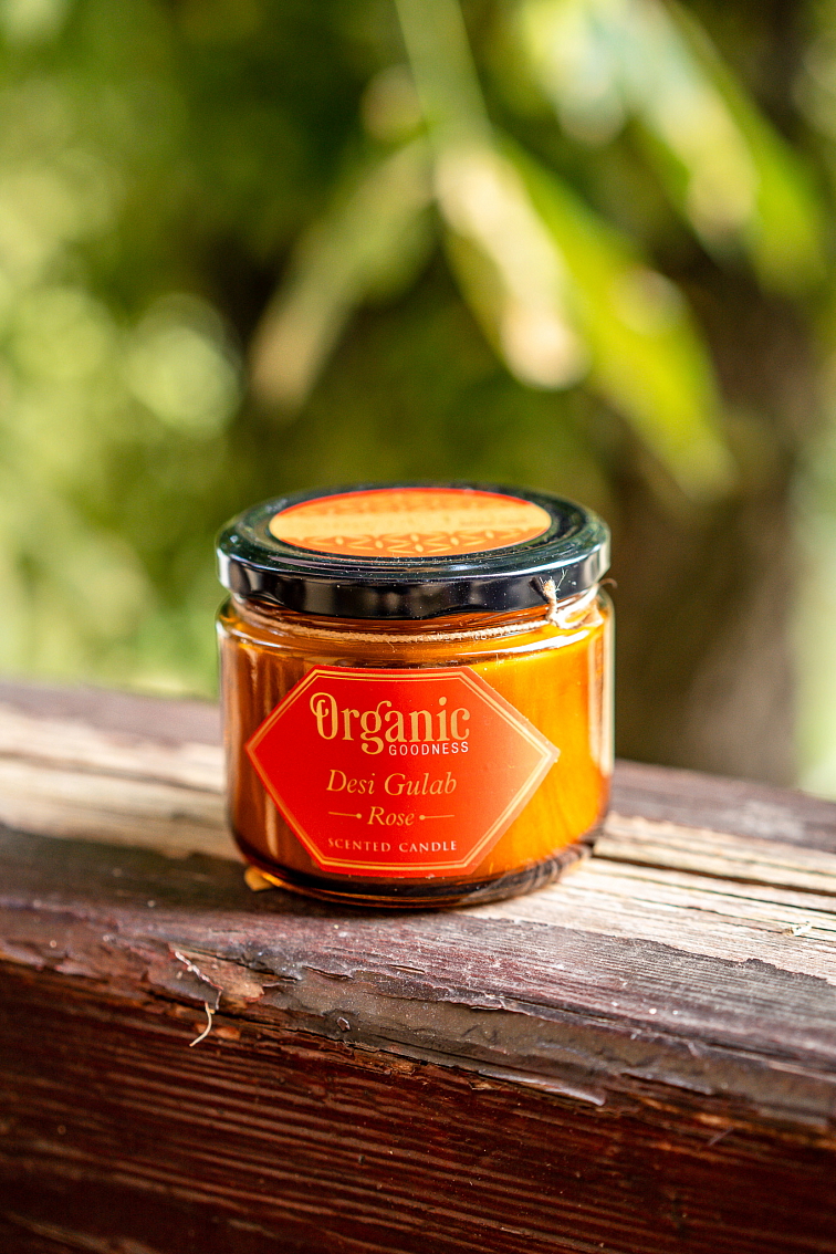 Sojová sviečka Organic Goodness Rose 200g