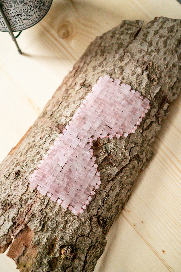 Brazílska ruženínová maska na oči Rose Quartz