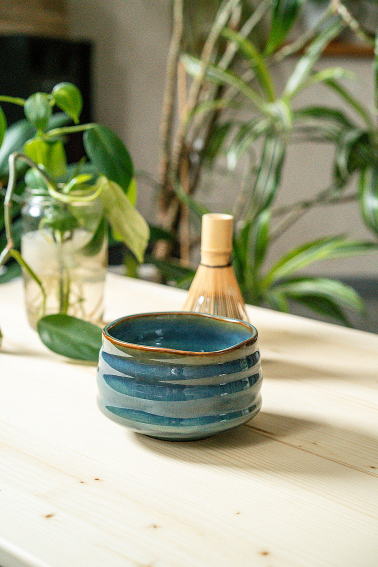 Tradičná japonská miska na matchu Tiruburu