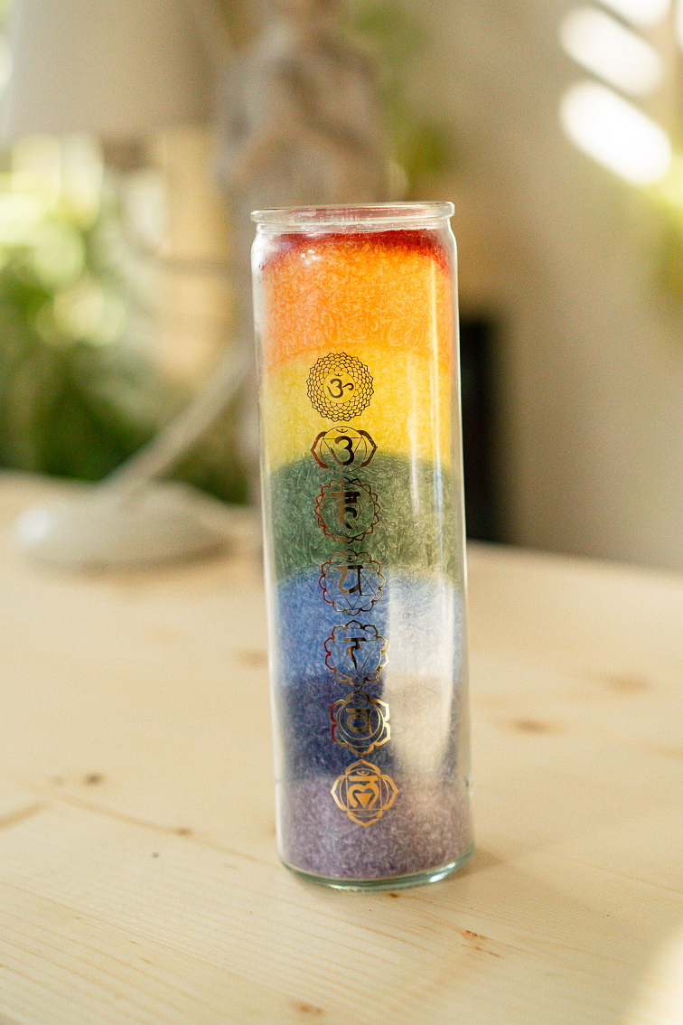 Sviečka 7 Chakra s esenciálnymi olejmi