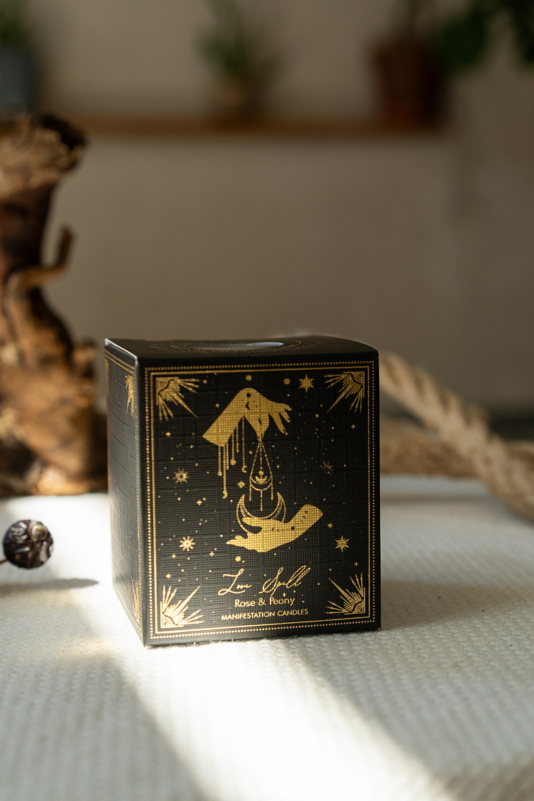 Manifestačná sviečka Očisťujúci Mesiac s polodrahokammi 200g